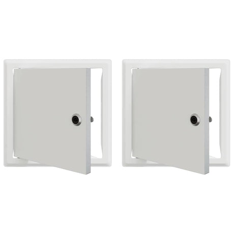 Vidaxl toegangs paneel 2 pcs wit 23 x 23 x 3 cm staal