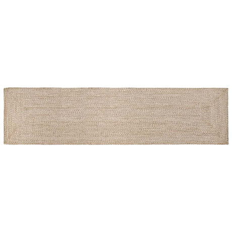Vidaxl vloerkleden rechthoekig natuurlijk en wit 60 x 400 cm jute