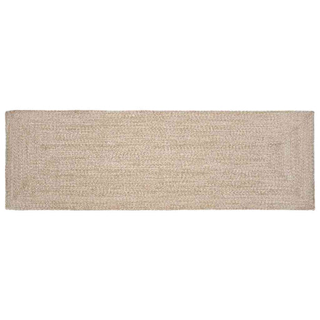 Vidaxl vloerkleden rechthoekig natuurlijk en wit 80 x 250 cm jute