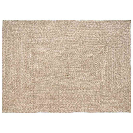 Vidaxl vloerkleden rechthoekig natuurlijk en wit 240 x 340 cm jute
