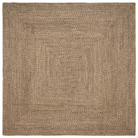 Vidaxl vloerkleden vierkant natuurlijk en zwart 240 x 240 cm jute