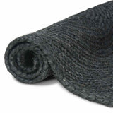 Vidaxl vloerkleden vierkant donkergrijs 200 x 200 cm jute