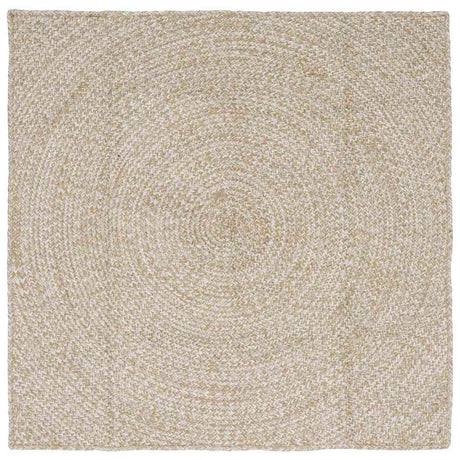 Vidaxl vloerkleden vierkant natuurlijk en wit 120 x 120 cm jute