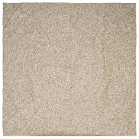 Vidaxl vloerkleden vierkant natuurlijk en wit 200 x 200 cm jute
