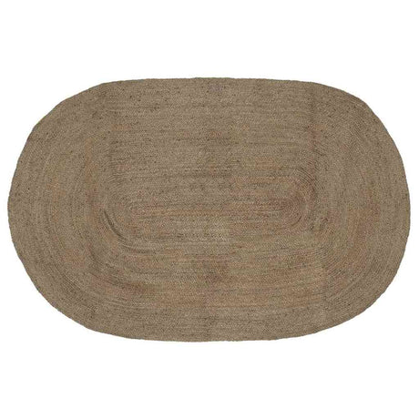 Vidaxl vloerkleden ovaal grijs 152 x 245 cm jute