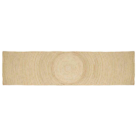 Vidaxl vloerkleed natuurlijk en wit 60 x 400 cm jute