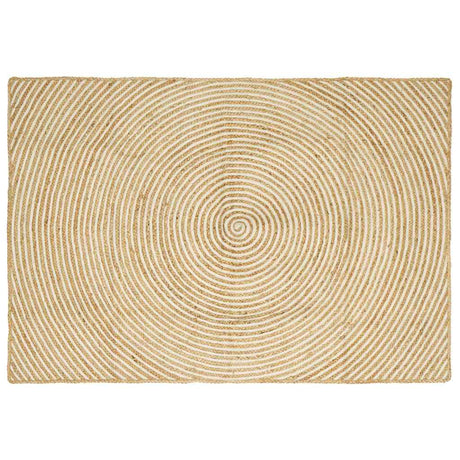 Vidaxl vloerkleed natuurlijk en wit 140 x 200 cm jute
