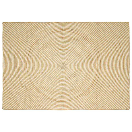 Vidaxl vloerkleed natuurlijk en wit 160 x 230 cm jute