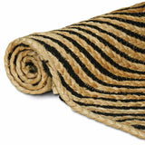 Vidaxl vloerkleed natuurlijk en zwart 60 x 110 cm jute