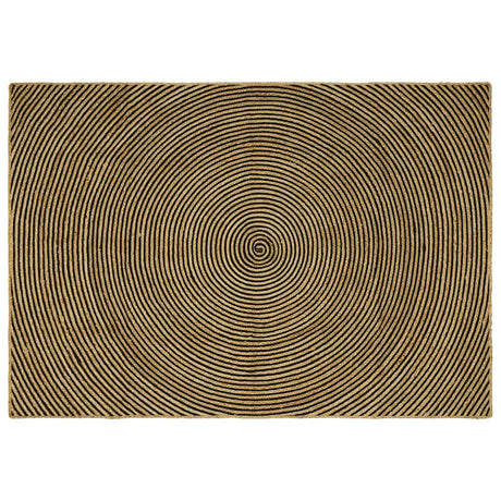 Vidaxl vloerkleed natuurlijk en zwart 200 x 290 cm jute