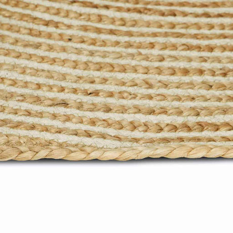 Vidaxl vloerkleed natuurlijk en wit 122 x 183 cm jute