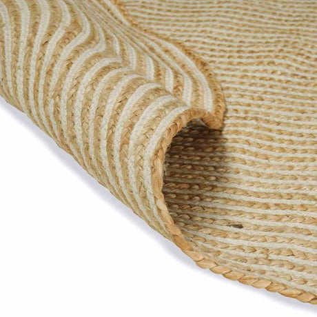Vidaxl vloerkleed natuurlijk en wit 122 x 183 cm jute