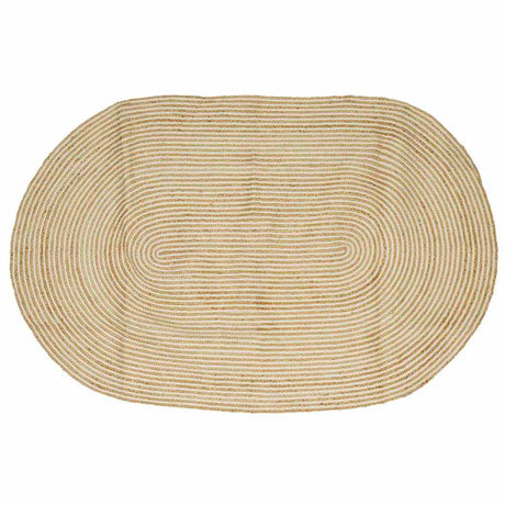 Vidaxl vloerkleed natuurlijk en wit 152 x 245 cm jute