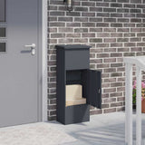 Vidaxl pakket inwerp box met slot antraciet 44,5 x 29 x 110,5 cm staal