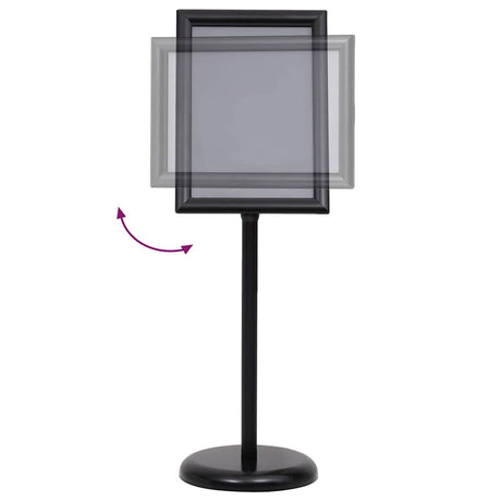Vidaxl posterstandaards 2 pcs zwart 32.7 x 24 x 108 cm aluminium