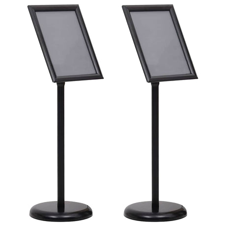 Vidaxl posterstandaards 2 pcs zwart 32.7 x 24 x 108 cm aluminium