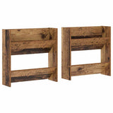Vidaxl schoenenkast 2 pcs oudhout 60 x 18 x 60 cm bewerkt hout