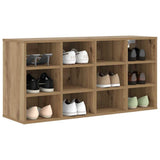 Vidaxl schoenenkast artisan eiken 103 x 30 x 51 cm bewerkt hout