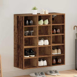 Vidaxl schoenenkast met plank oudhout 77,5 x 30 x 83,5 cm bewerkt hout