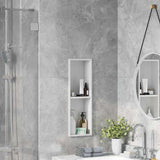 Vidaxl douche niche wit 60 x 20 x 9,5 cm roestvrij staal