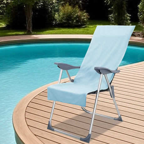 Vidaxl buiten stoel handdoeken 2 pcs blauw 130 x 60 cm