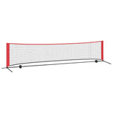 Vidaxl tennisnet zwart en rood 396 x 92 x 87 cm polyester