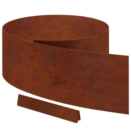 Vidaxl tuinrand roestig 450 x 0.05 x 15 cm cortenstaal