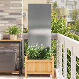 Vidaxl tuin privacy screen fretwerk zilver 50 x 140 cm roestvrij staal