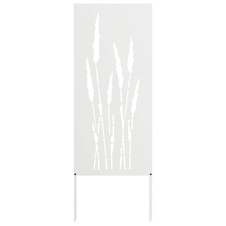 Vidaxl tuin privacy screen bloemen wit 50 x 140 cm koudgewalst staal