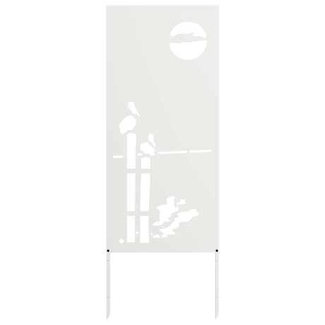 Vidaxl tuin privacy screen fretwerk wit 50 x 140 cm koudgewalst staal