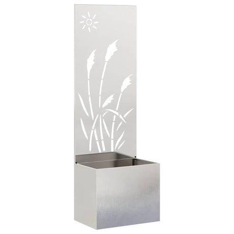 Vidaxl tuin privacy screen fretwerk zilver 50 x 140 cm roestvrij staal