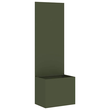 Vidaxl tuin privacy screen olijfgroen 50 x 140 cm koudgewalst staal