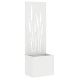 Vidaxl tuin privacy screen fretwerk wit 50 x 140 cm koudgewalst staal