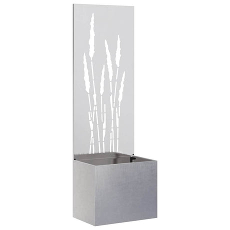 Vidaxl tuin privacy screen fretwerk zilver 50 x 140 cm roestvrij staal