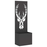 Vidaxl tuin privacy screen zwart 50 x 140 cm koudgewalst staal