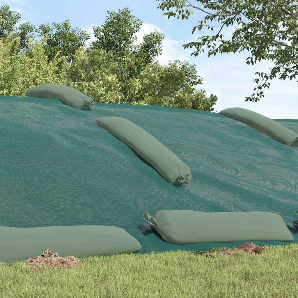 Vidaxl siloafdekking groen 10 x 5 m hdpe