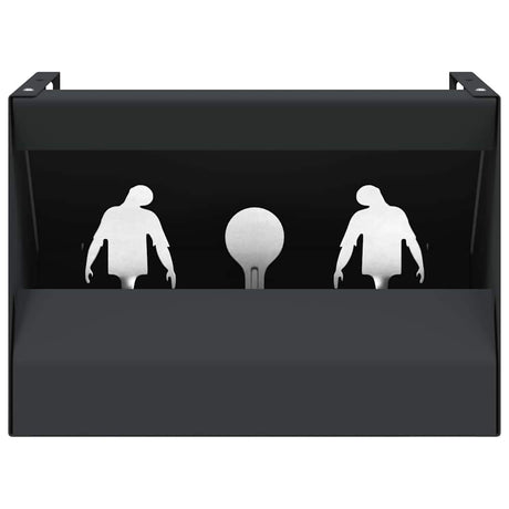 Vidaxl kogel trap box zwart 29 x 22 x 20 cm staal