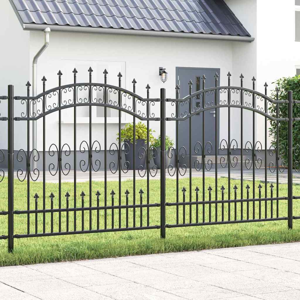 Vidaxl tuinhek grijs 240 x 166 cm poedergecoat staal