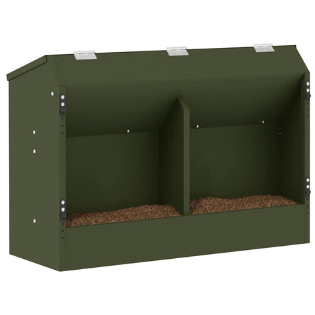 Vidaxl konijnenvoer olijf groen 64,5 x 25,5 x 45,5 cm