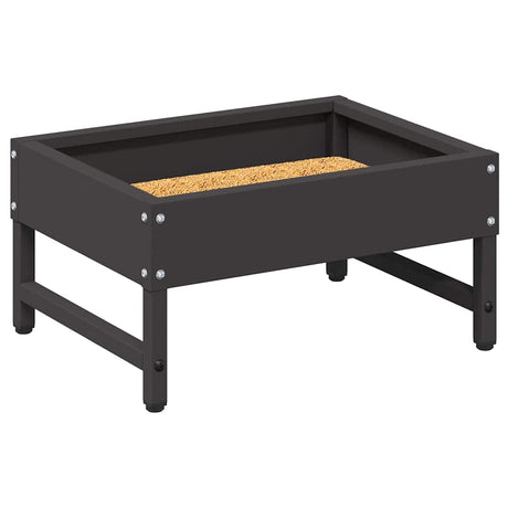 Vidaxl vogeleter zwart 80 x 28 x 13.5 cm koudgewalst staal