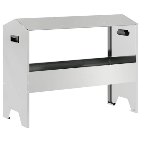 Vidaxl voederbak voor vee zilver 79 x 35 x 62 cm gegalvaniseerd staal