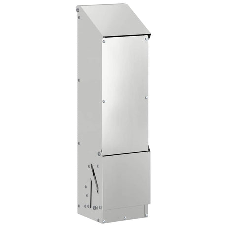 Vidaxl kip voerbak zilver 13 x 12 x 51 cm gegalvaniseerd staal