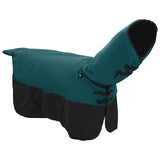 Vidaxl paardendeken donkergroen en zwart 145 cm polyester