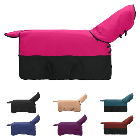 Vidaxl paardendeken roze en zwart 155 cm polyester