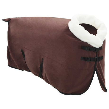Vidaxl paardendeken volledig donkerbruin 145 cm polar fleece