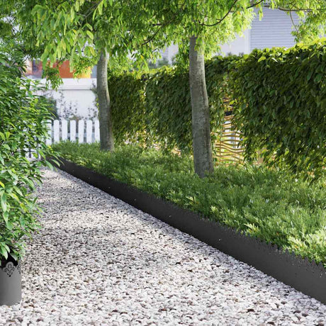 Vidaxl gazonranden 30 pcs zwart 103 x 0,05 x 22 cm staal