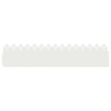 Vidaxl gazonranden 10 pcs wit 103 x 0,05 x 22 cm staal