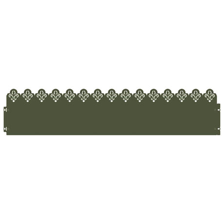 Vidaxl gazonranden 20 pcs olijf groen 103 x 0,05 x 22 cm staal