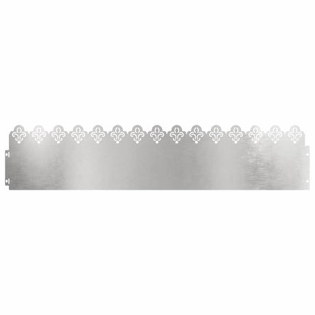 Vidaxl gazonranden 10 pcs zilver 103 x 0,05 x 22 cm roestvrij staal