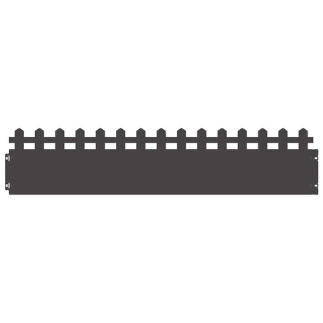 Vidaxl gazonranden 10 pcs zwart 103 x 0,05 x 22 cm staal